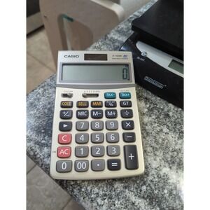 Casio JF-100MS Solar Desk Calculator 10 Digit Two Way Power BIG NUMBERS